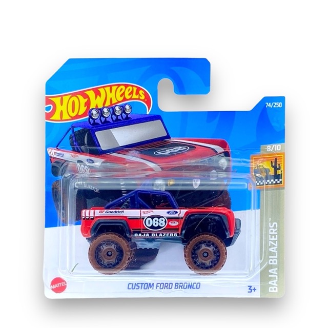 Hot Wheels Custom Ford Bronco (Red) - 74/250 - 2021 - 8/10 Baja Blazers (Short Card) HCV15