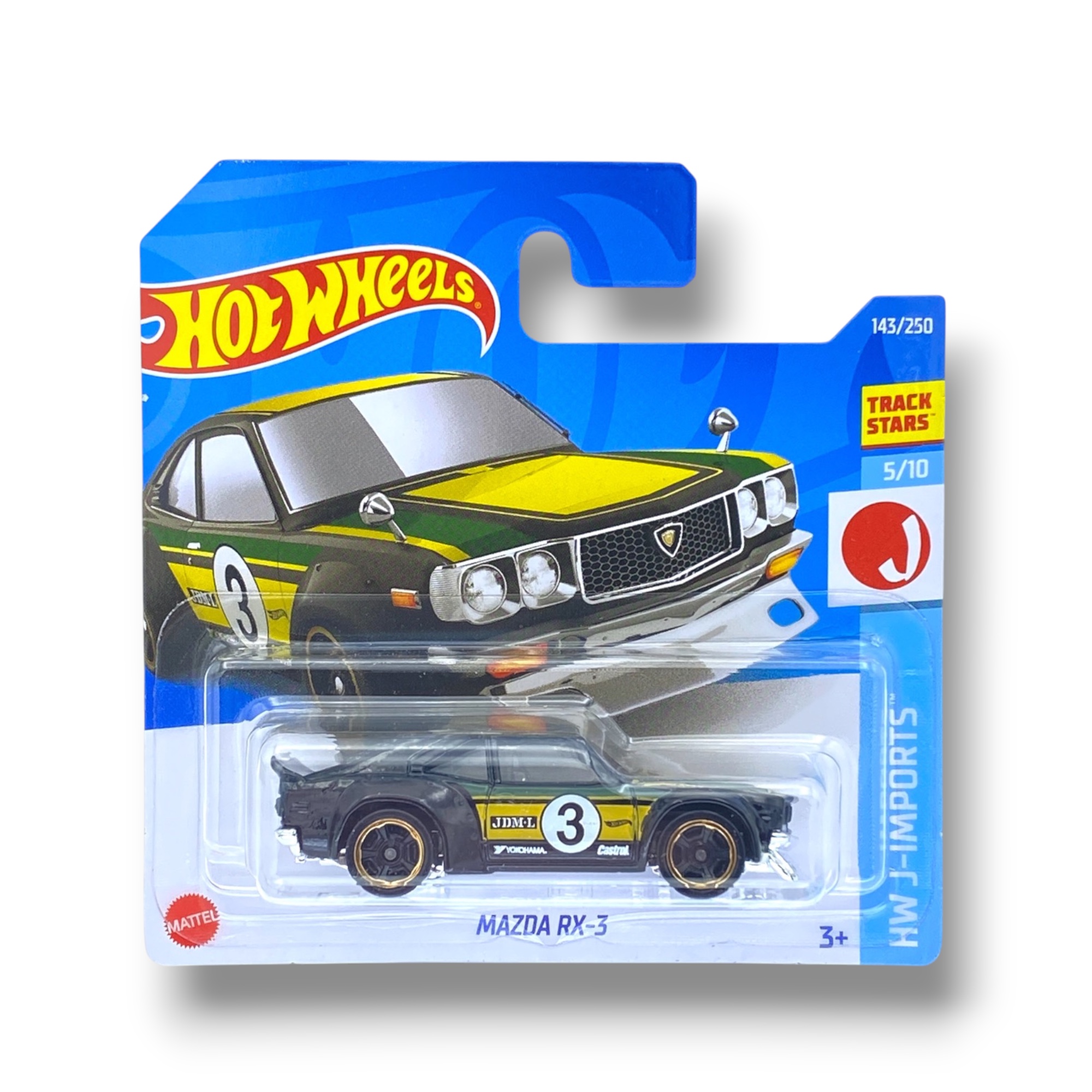 Hot Wheels Mazda RX-3 (Black/Yellow/Green) HCV78