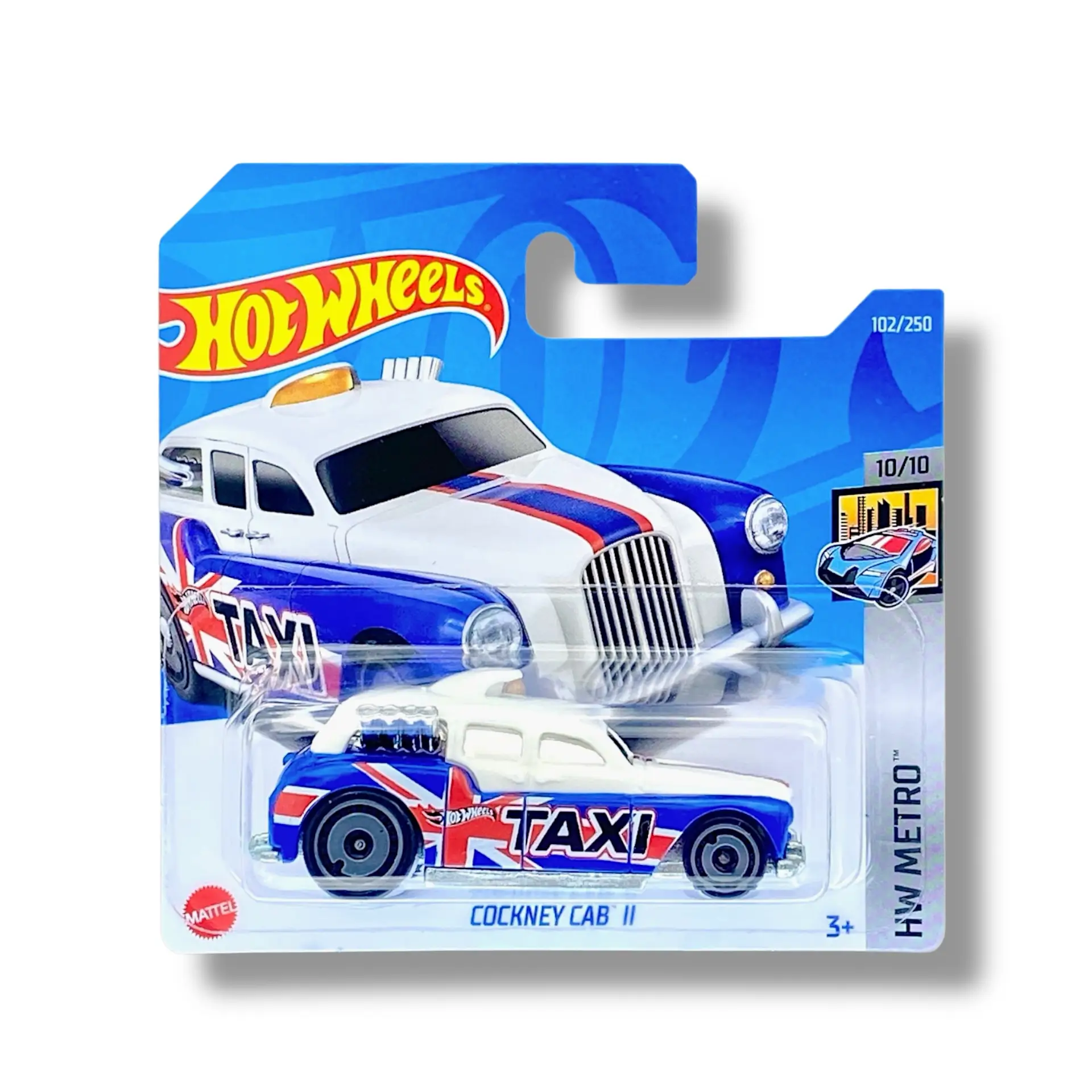 Hot Wheels Cockney Cab II (White & Blue) HCX10