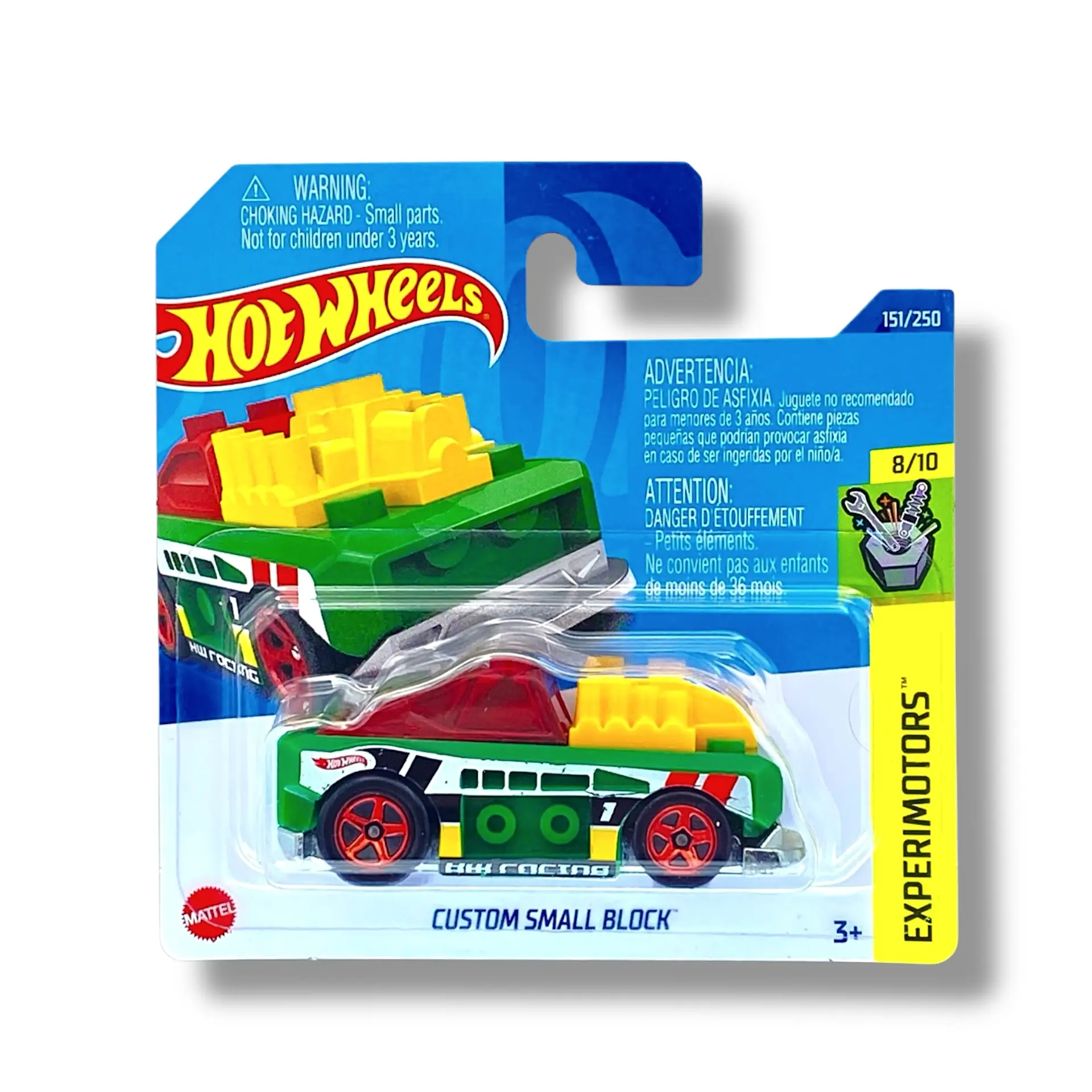 Hot Wheels Custom Small Block (Green, Yellow & Red) HCX69