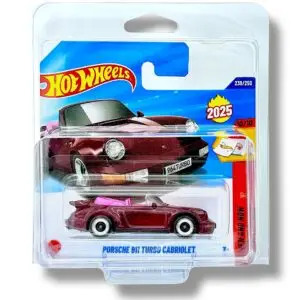 Hot Wheels Porsche 911 Turbo Cabriolet (Dark Red & Pink) HYW37