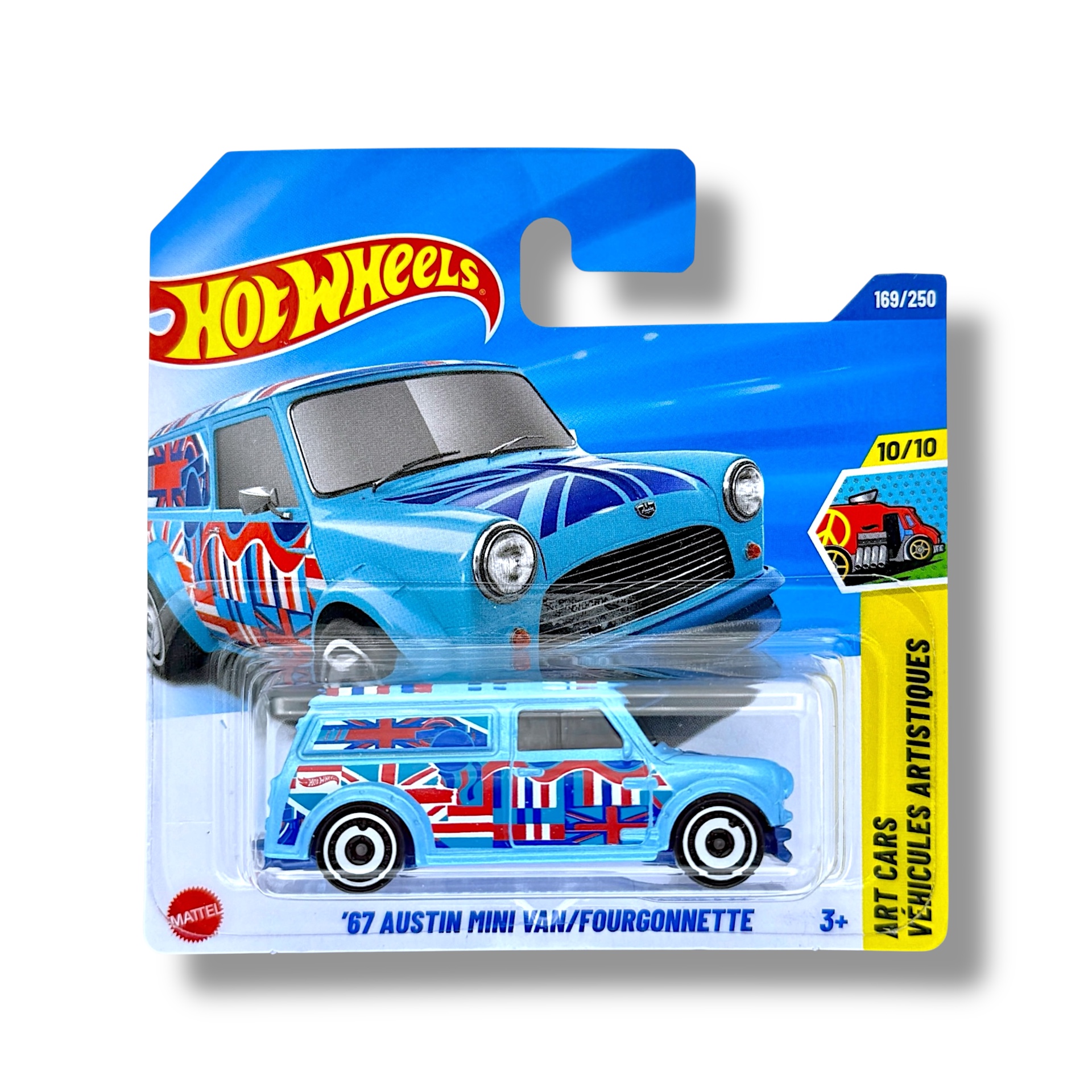 Hot Wheels '67 Austin Mini Van (Light Blue, Red & White) JBB68