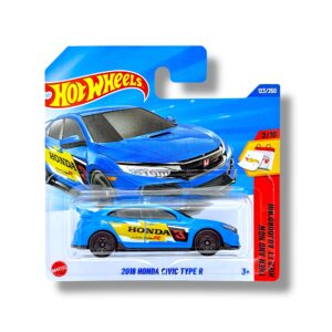 Hot Wheels 2018 Honda Civic Type R (Blue, Yellow, Black & White) JBB77