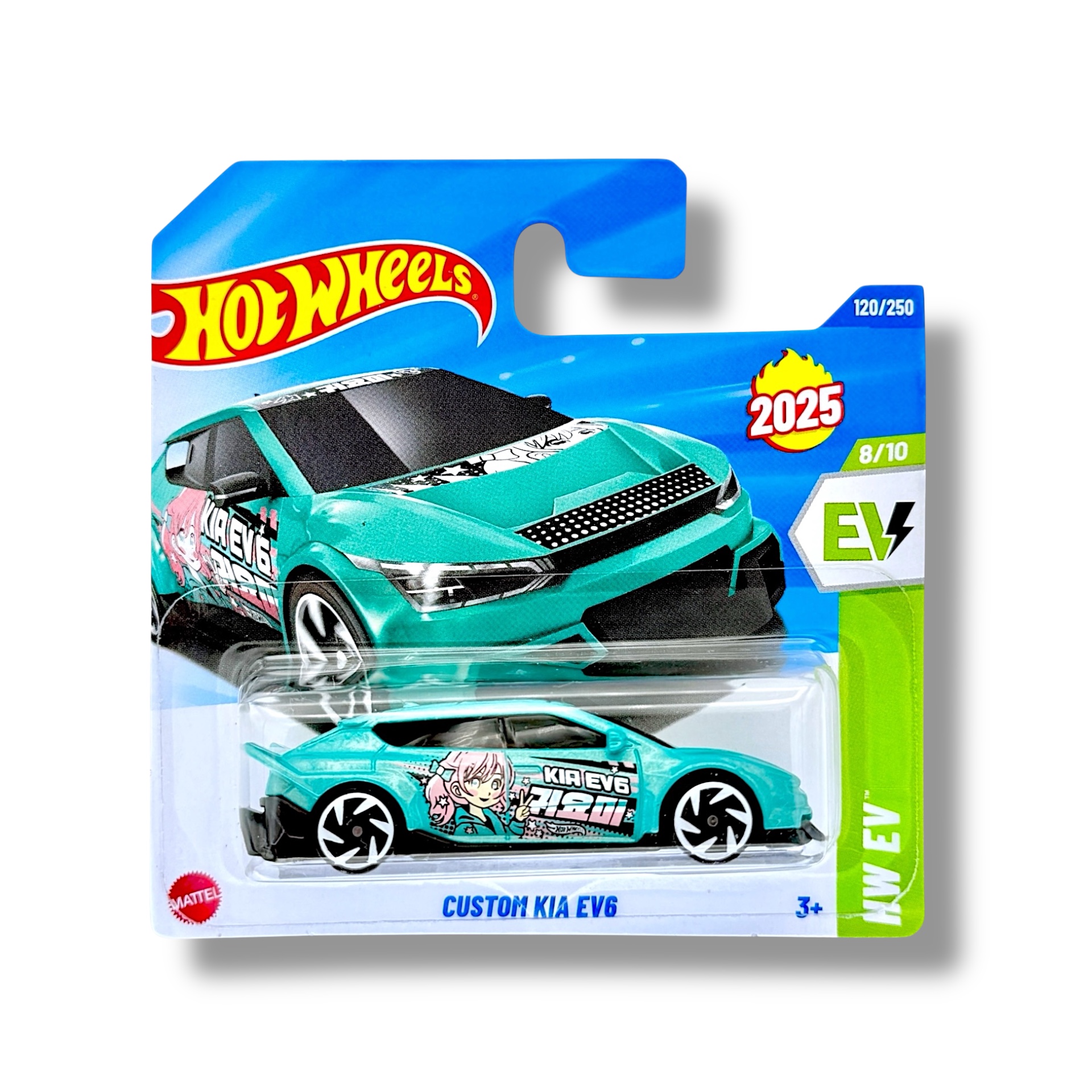 Hot Wheels Custom Kia EV6 (Teal, Black & Pink) HYX63