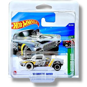Hot Wheels ’62 Corvette Gasser (Grey White, Yellow & Black) JBB08