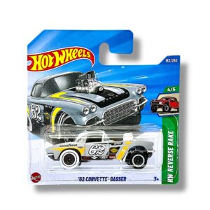 Hot Wheels ’62 Corvette Gasser (Grey White, Yellow & Black) JBB08