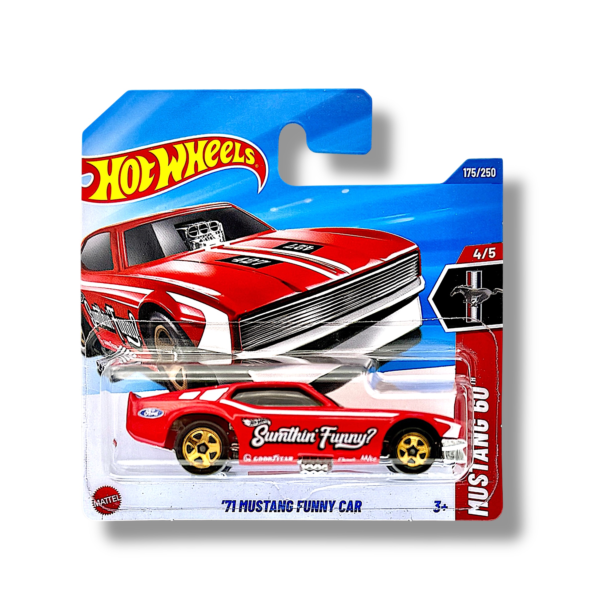 Hot Wheels '71 Mustang Funny Car (Red & White) JBB04