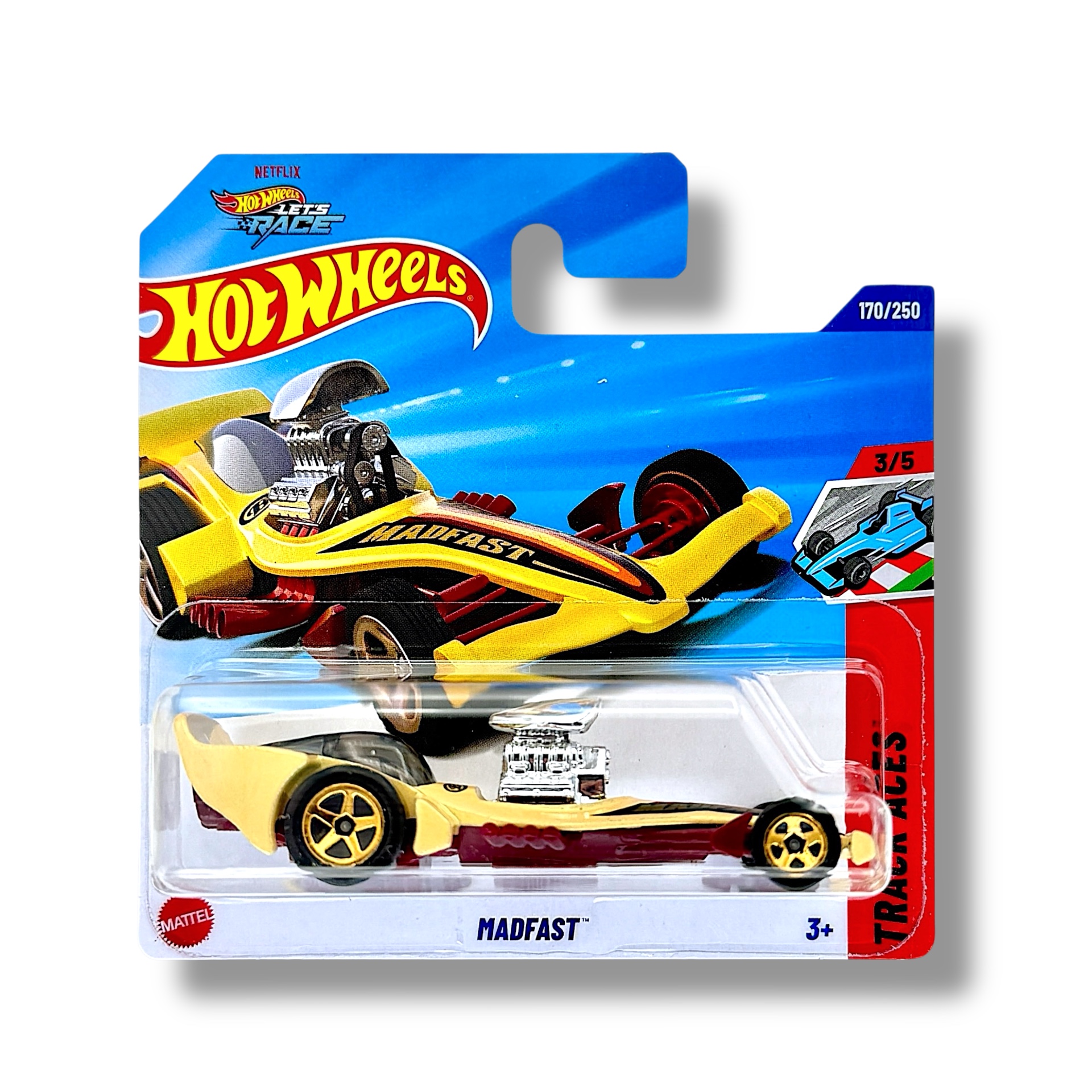 Hot Wheels Madfast (Red & Iridescent Cream White) JBB01