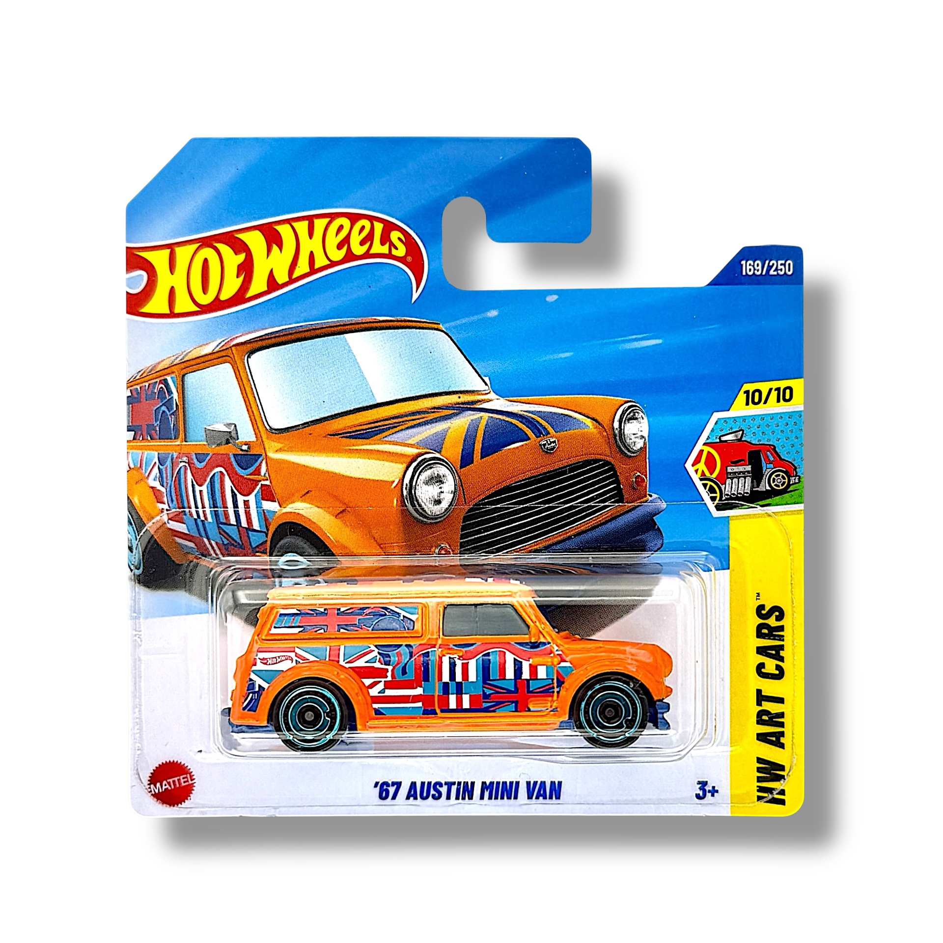 Hot Wheels '67 Austin Mini Van (Orange, Red, White & Blue) JBB00