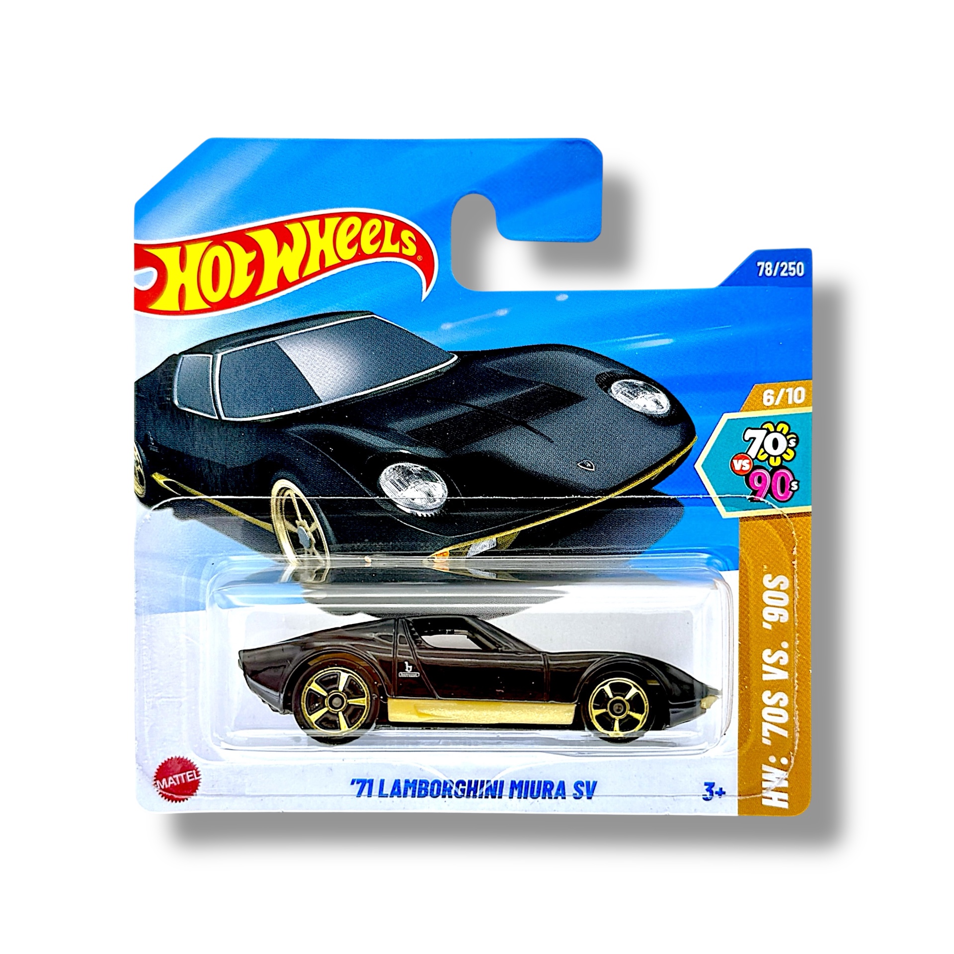 Hot Wheels '71 Lamborghini Miura SV (Black & Gold) HYX73