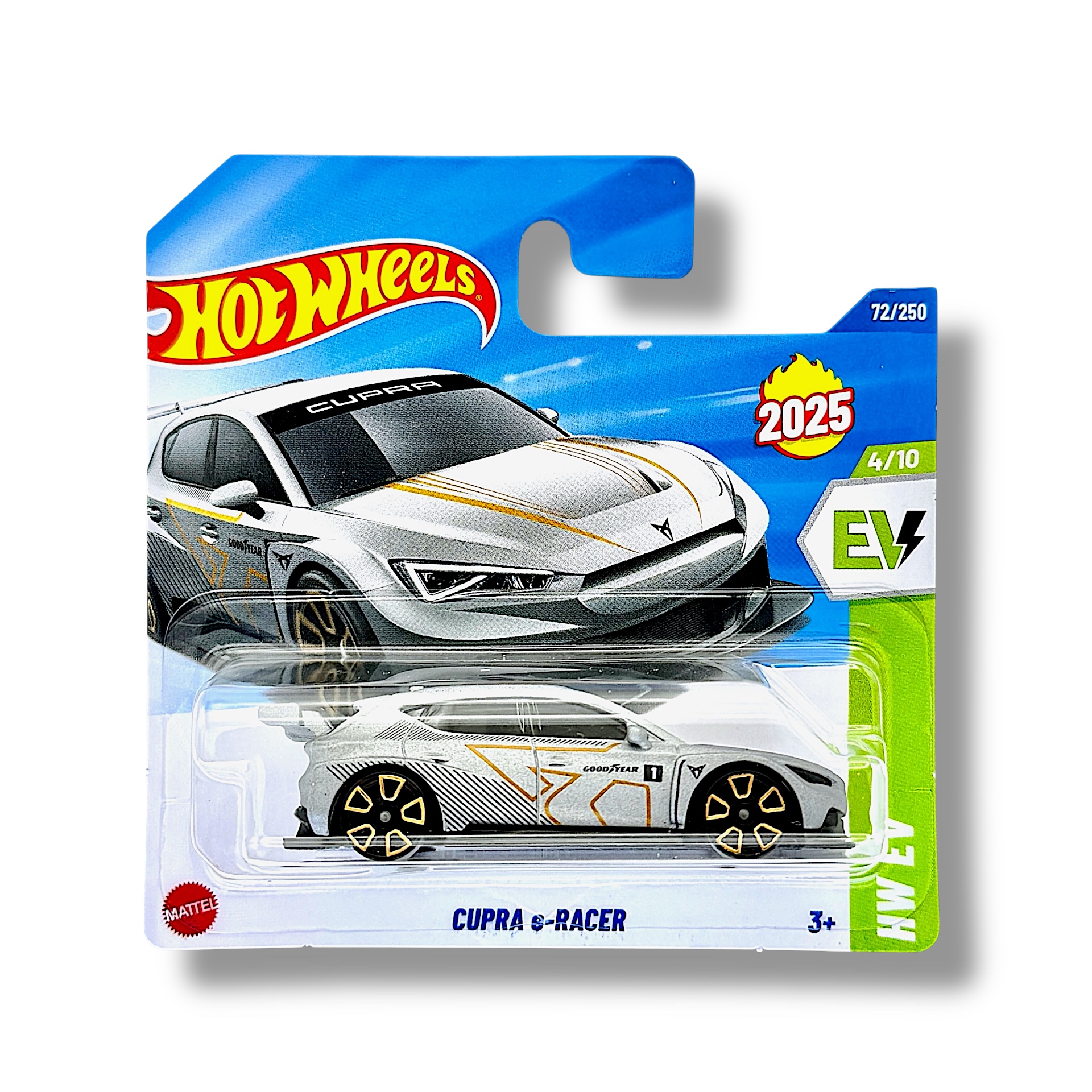 Hot Wheels Cupra e-Racer (Matt Silver, Black & Gold) HYX46