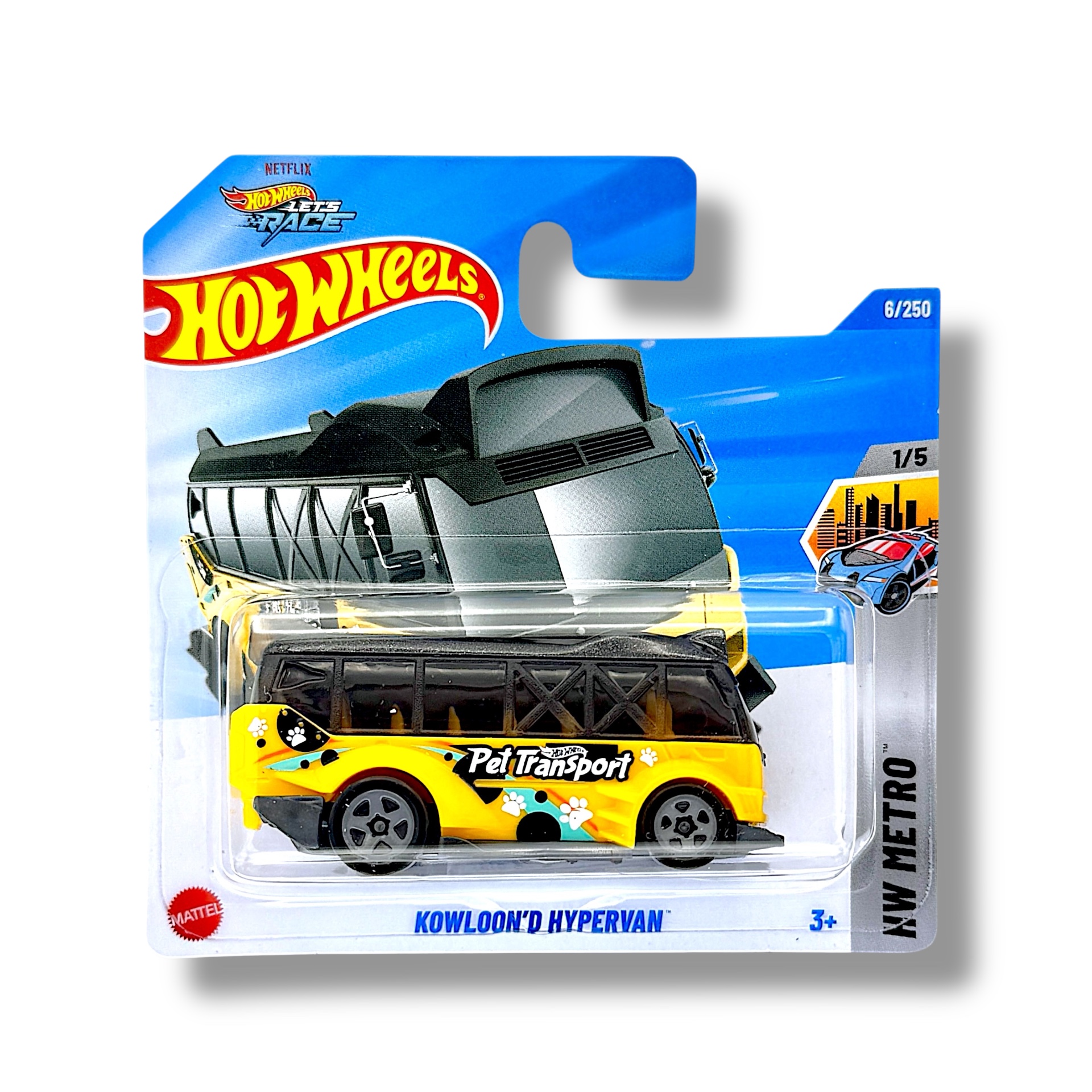 Hot Wheels Kowloon'd Hypervan (Yellow & Black - Hot Wheels Let's Race) HYX75