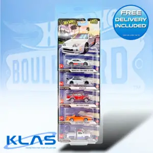 Hot Wheels Premium Boulevard 5 Car Set #141–#145 with KLAS Car Keeper Protector/s