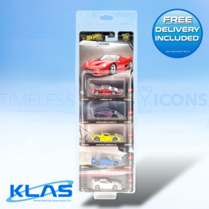 Hot Wheels Premium Car Culture Timeless Icons 5 Car Set + KLAS Car Keeper Protector/s