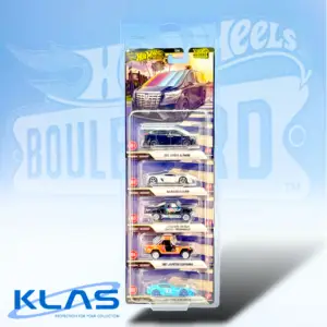 Hot Wheels Premium Boulevard 5 Car Set #151–#155 with KLAS Car Keeper Protector/s