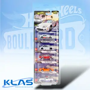 Hot Wheels Premium Boulevard 5 Car Set #141–#145 with KLAS Car Keeper Protector/s