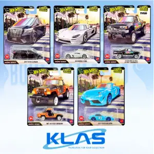 Hot Wheels Premium Boulevard 5 Car Set #151–#155 with KLAS Car Keeper Protector/s
