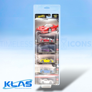 Hot Wheels Premium Car Culture Timeless Icons 5 Car Set + KLAS Car Keeper Protector/s