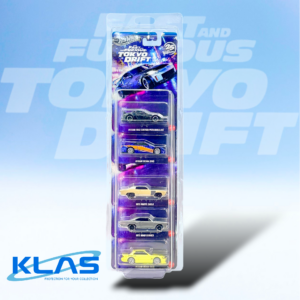 Hot Wheels Fast & Furious Tokyo Drift Silver Series 5 Car Set + KLAS Car Keeper Protector/s