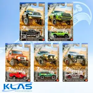 Hot Wheels Toyota Silver Series 5 Car Set + KLAS Car Keeper Protector/s