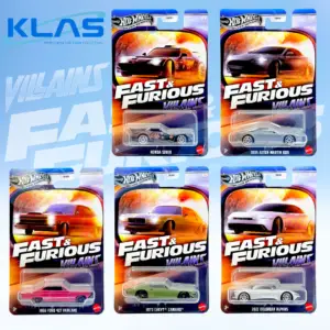 Hot Wheels Fast & Furious Villains 5 Car Set + KLAS Car Keeper Protector/s