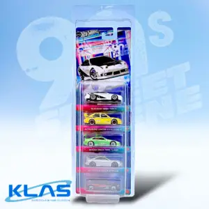 Hot Wheels 90s Street Scene 5 Car Set + KLAS Car Keeper Protector/s