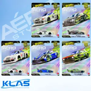 Hot Wheels Aero Styles Complete 5 Car Set + KLAS Car Keeper Protector/s