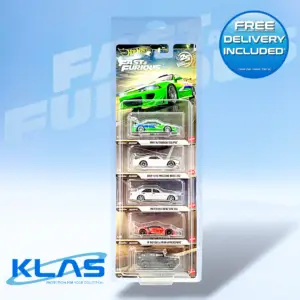 Hot Wheels Premium Fast & Furious 25th Anniversary 5 Car Set + KLAS Car Keeper/s