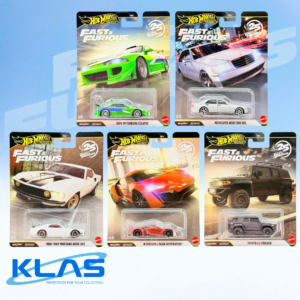 Hot Wheels Premium Fast & Furious 25th Anniversary 5 Car Set + KLAS Car Keeper/s