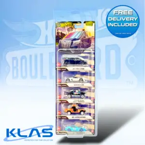Hot Wheels Premium Boulevard 5 Car Set #151–#155 with KLAS Car Keeper Protector/s